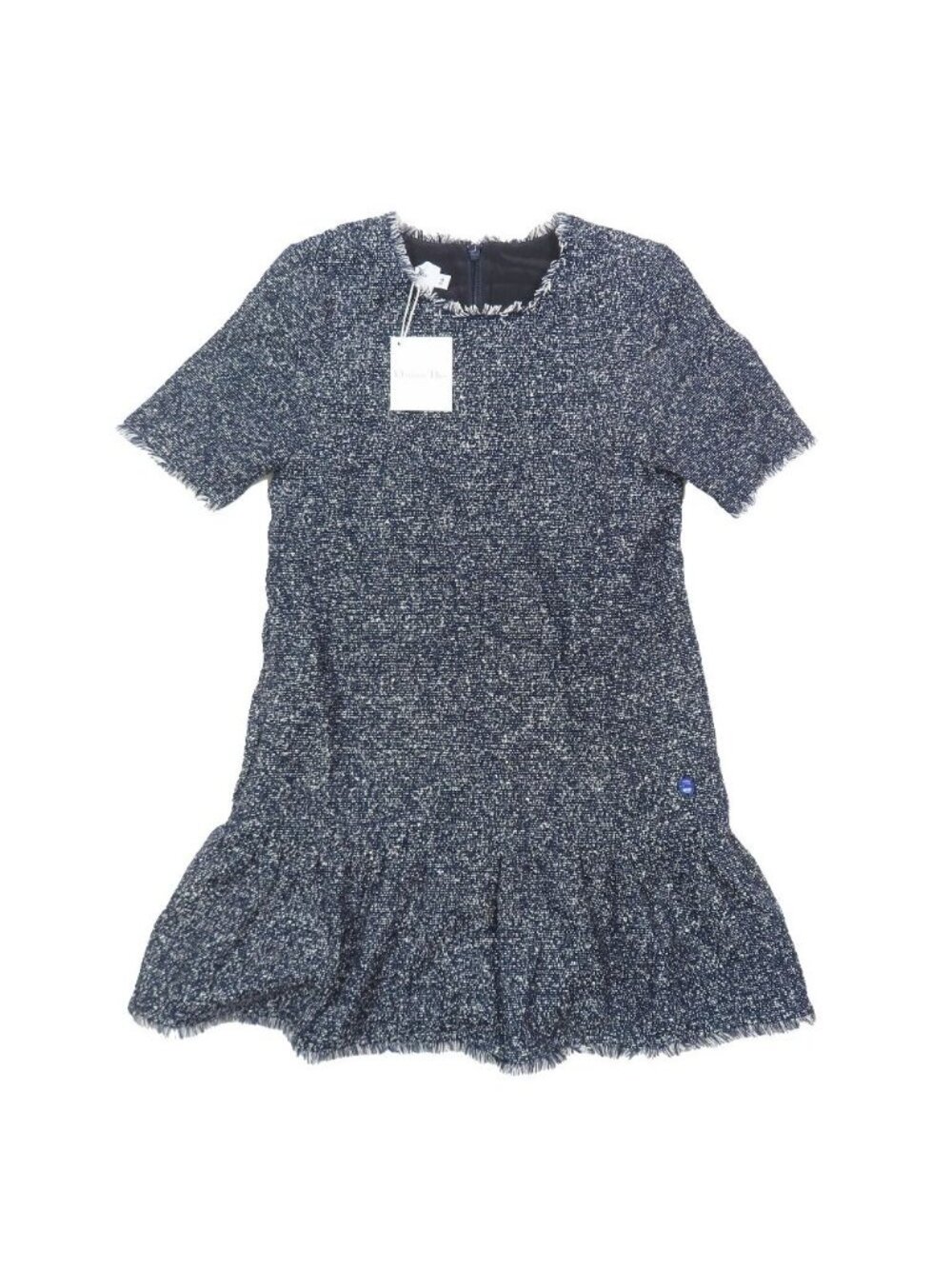 Dior Kids Children's Wool Silk Blend Dress Short Sleeve Black
